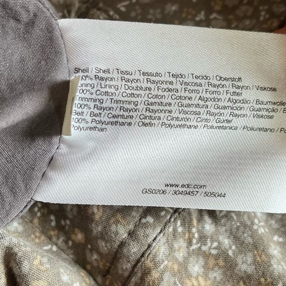 TAUPE Floral Miniskirt Ditsy Floral Fairy Grunge Whimsical Size 6 edc by Espirt - Picture 8 of 10